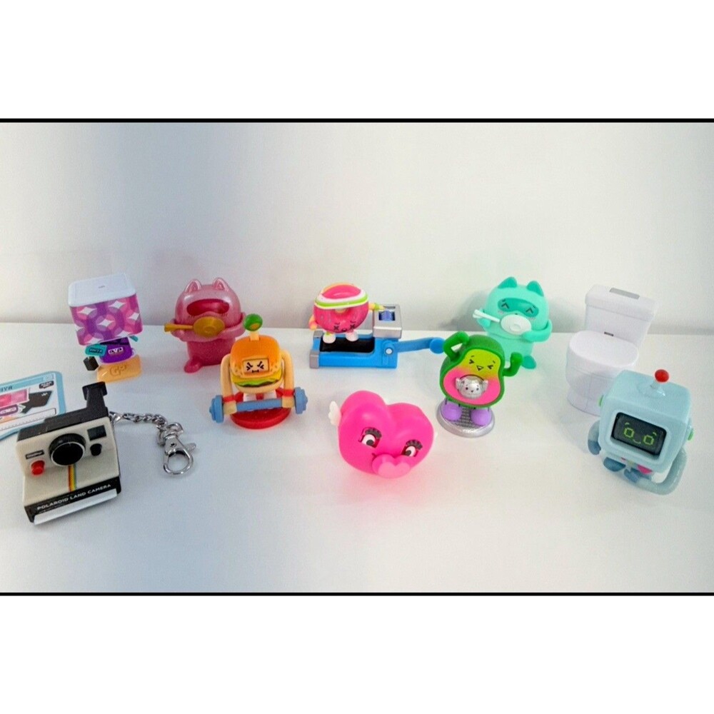 Oh! My Gif Moose Mini Toy Figures Series 1 Lot Of 10 Yums Cats Donut Ouch-bot